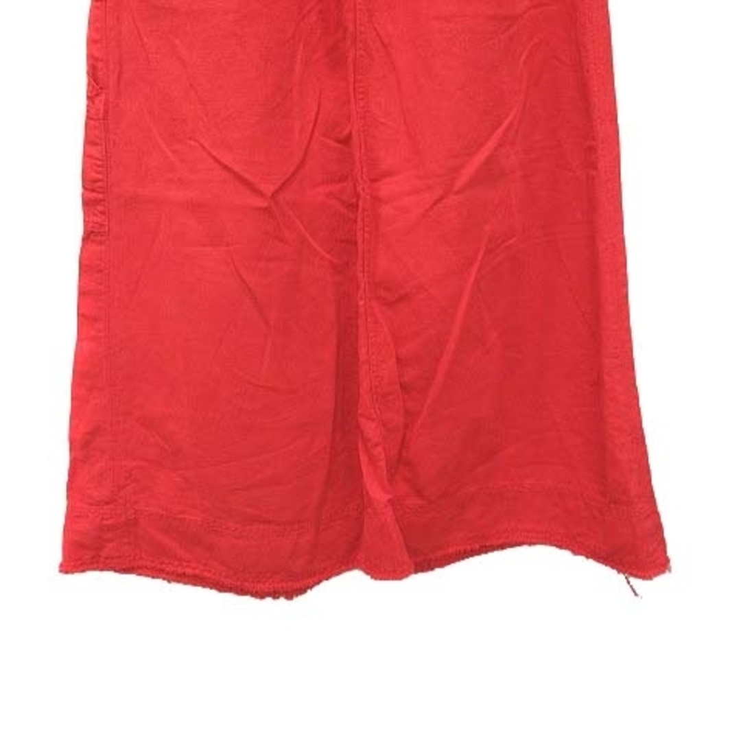 as know as de base(アズノゥアズドゥバズ)のアズノウアズ ドゥバズ フレアスカート 台形 ロング フリンジ 麻混 M 赤 レディースのスカート(ロングスカート)の商品写真