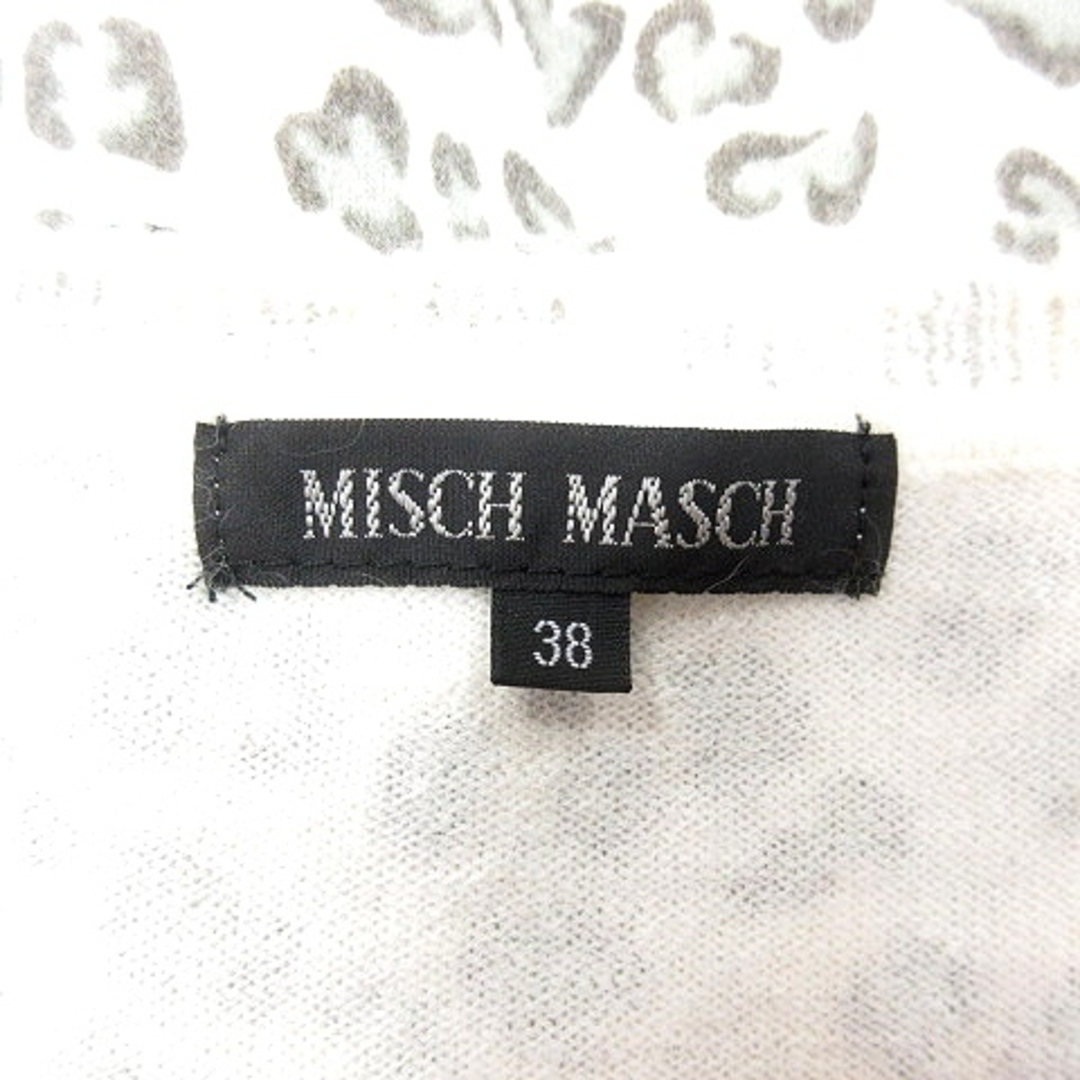 MISCH MASCH(ミッシュマッシュ)のミッシュマッシュ ニットカーディガン レオパード 長袖 38 アイボリー 白 レディースのトップス(カーディガン)の商品写真