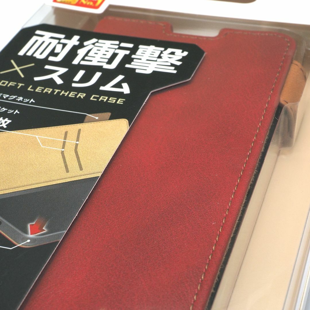 Xperia 5 III 用 薄型 耐衝撃 手帳型ケース レッド 赤 スマホ/家電/カメラのスマホアクセサリー(Androidケース)の商品写真