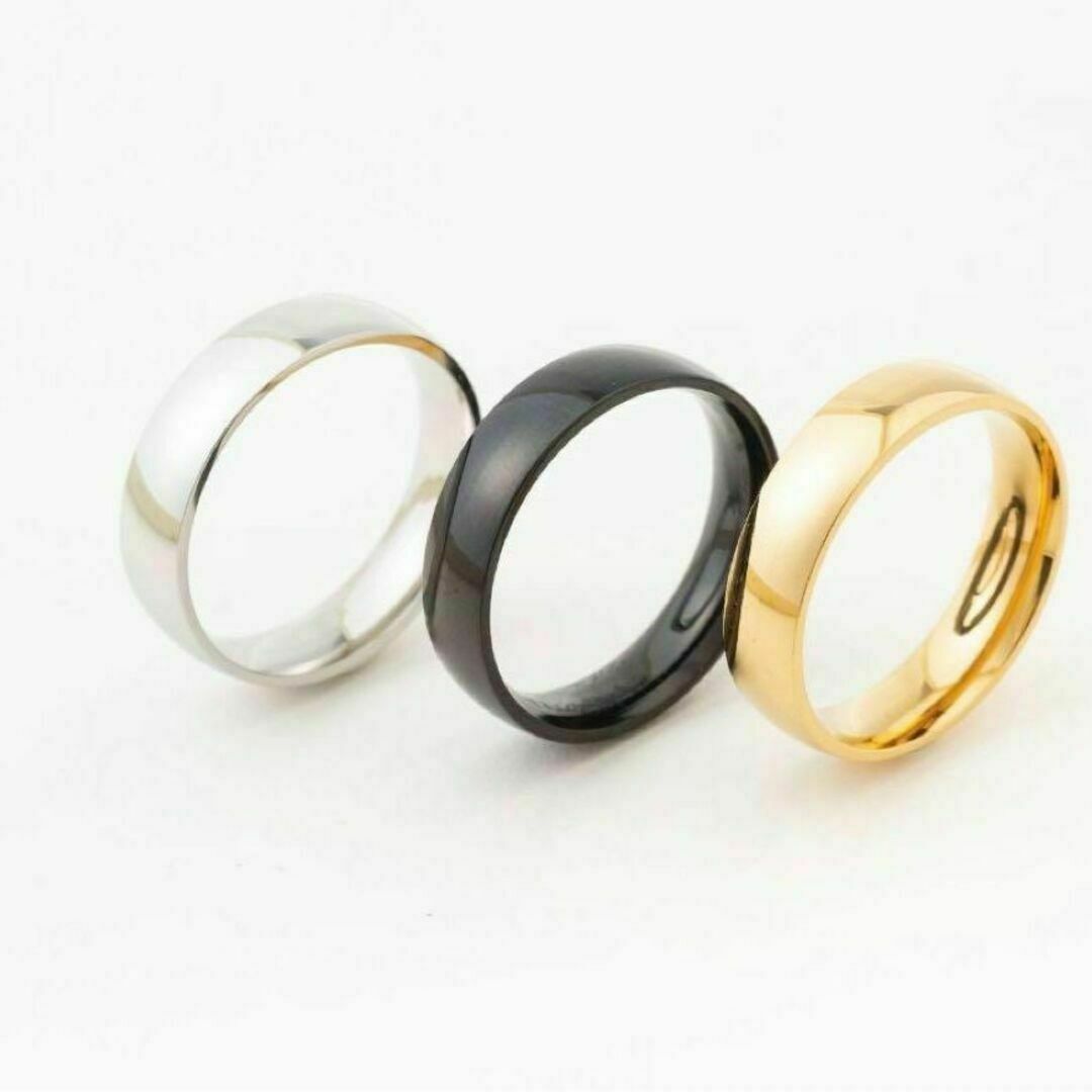 シンプル ワイド デザイン リング 指輪 20号 ブラック 黒色 平打ち 新品 メンズのアクセサリー(リング(指輪))の商品写真
