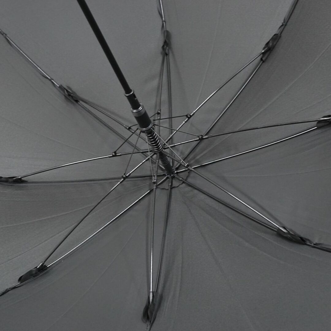 MIZUNO(ミズノ)の傘 MIZUNO ミズノ USED美品 Wステッチ ブラック 耐風 紳士傘 グラスファイバーフレーム ジャンプ 超大判 70cm A0579 メンズのファッション小物(傘)の商品写真