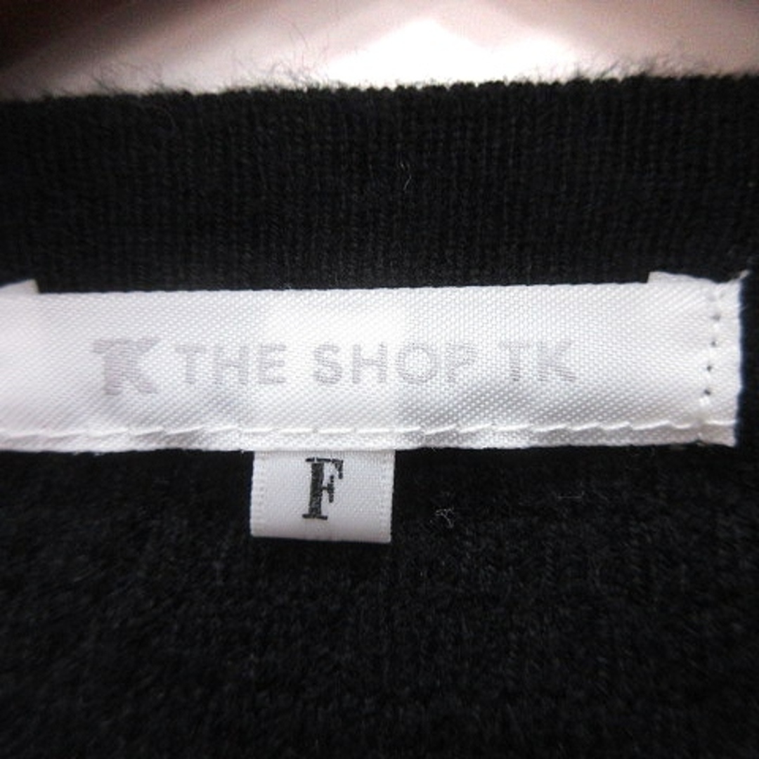 THE SHOP TK(ザショップティーケー)のザショップティーケー ニットセーター Vネック 長袖 F 黒 ブラック /AU レディースのトップス(ニット/セーター)の商品写真