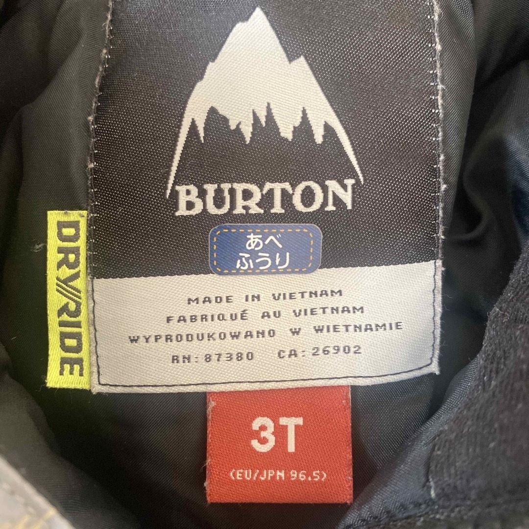 BURTON(バートン)のBURTON スノーウェア ジャンプスーツ 3T キッズ/ベビー/マタニティのキッズ服男の子用(90cm~)(その他)の商品写真