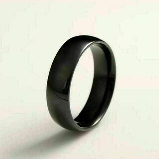 シンプル ワイド デザイン リング 指輪 20号 ブラック 黒色 平打ち 新品(リング(指輪))