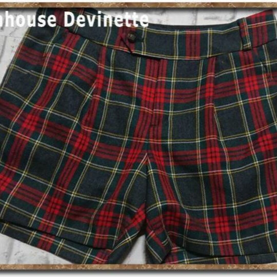 Abahouse Devinette(アバハウスドゥヴィネット)のアバハウスドゥヴィネット　タータンチェックショートパンツ レディースのパンツ(ショートパンツ)の商品写真