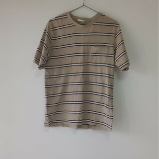 ジーユー(GU)のポケット付き ボーダー Tシャツ(Tシャツ/カットソー(半袖/袖なし))