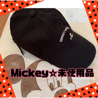 ディズニー(Disney)のミッキーマウスキャップ ミッキーマウス帽子 未使用品 ブラック ディズニー(キャップ)