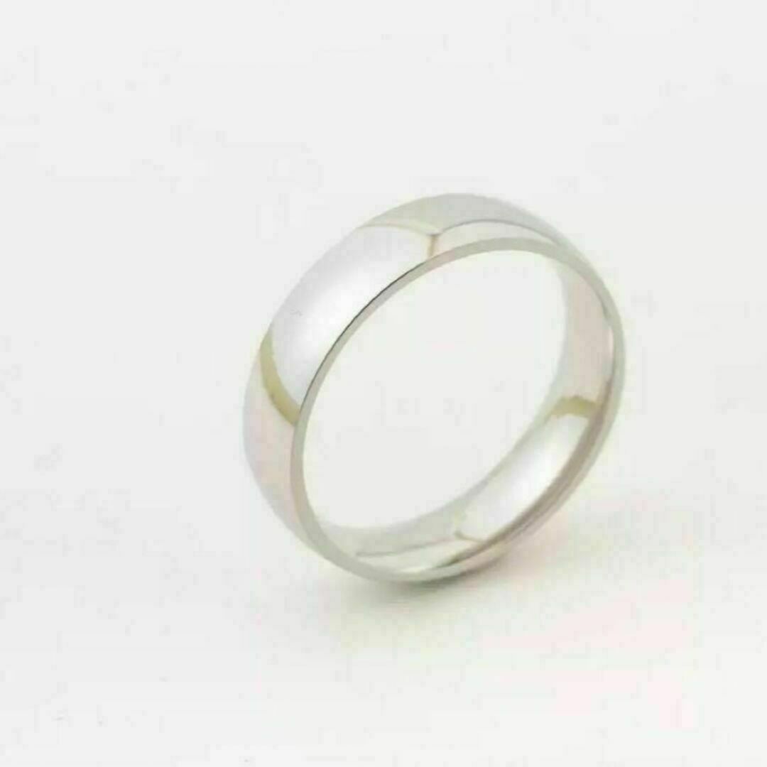 シンプル ワイド デザイン リング 指輪 26号 シルバー 銀色 平打ち 新品 メンズのアクセサリー(リング(指輪))の商品写真
