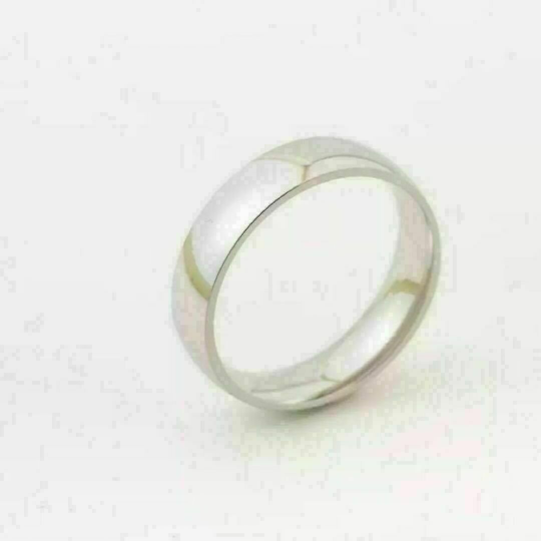 シンプル ワイド デザイン リング 指輪 14号 シルバー 銀色 平打ち 新品 レディースのアクセサリー(リング(指輪))の商品写真