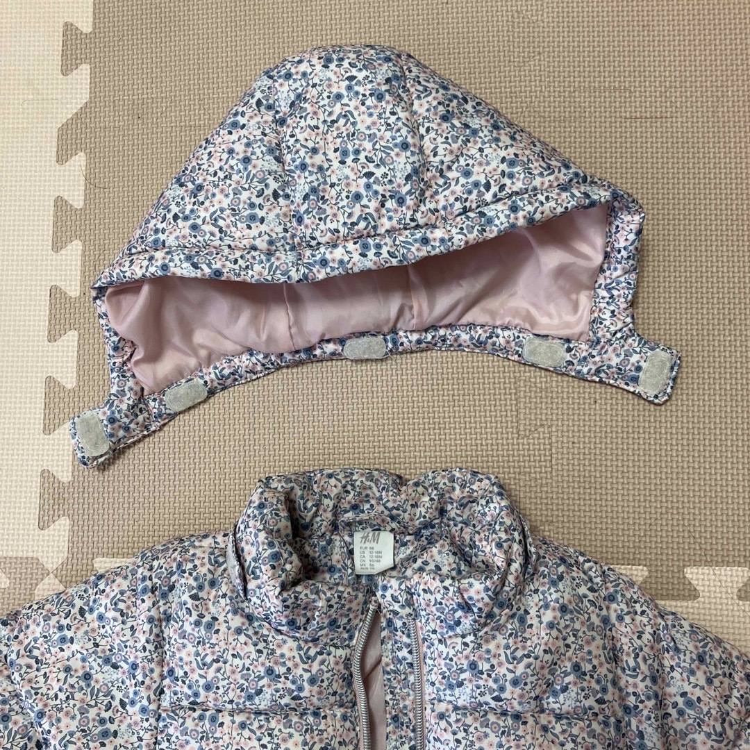 H&M(エイチアンドエム)のＨ＆Ｍ　オーバー　90cm ピンク キッズ/ベビー/マタニティのベビー服(~85cm)(ジャケット/コート)の商品写真