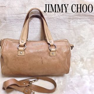 ジミーチュウ(JIMMY CHOO)の希少 JIMMY CHOO パイソン オールレザー 2way ミニボストンバッグ(ハンドバッグ)