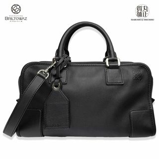 ロエベ(LOEWE)のロエベ アマソナ28 2WAY ハンドバッグ 黒 シルバー金具 352.30.N03 ショルダー 斜め掛け ボストン レディース カーフ ブラック LOEWE 美品 和装 USED【中古】【ブリルトワーゼ】【丸正質舗】【質屋】（M211975h）(ショルダーバッグ)