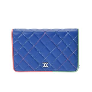 シャネル(CHANEL)のシャネル マトラッセ ソルド品 チェーンウォレット ブルー/オレンジ/グリ(ショルダーバッグ)