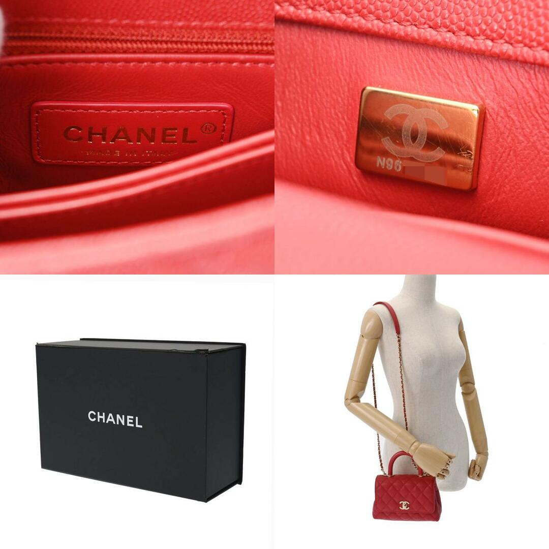 CHANEL(シャネル)のシャネル マトラッセ トップハンドル XXS 2WAY ハンドバッグ 赤 レディースのバッグ(ハンドバッグ)の商品写真