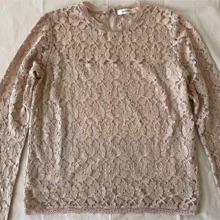 マウジー(moussy)のMOUSSY マウジー  レース　トップス　ピンク　Mサイズ(カットソー(長袖/七分))