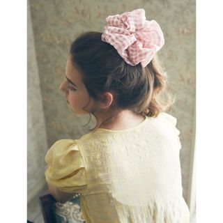 メゾンドフルール(Maison de FLEUR)のメゾンドフルール　チェックフラワービッグシュシュ(ヘアゴム/シュシュ)