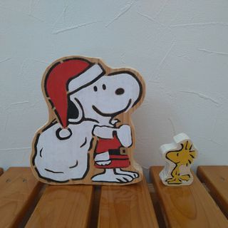 スヌーピー(SNOOPY)のハンドメイド　クリスマスオブジェ　スヌーピー(インテリア雑貨)