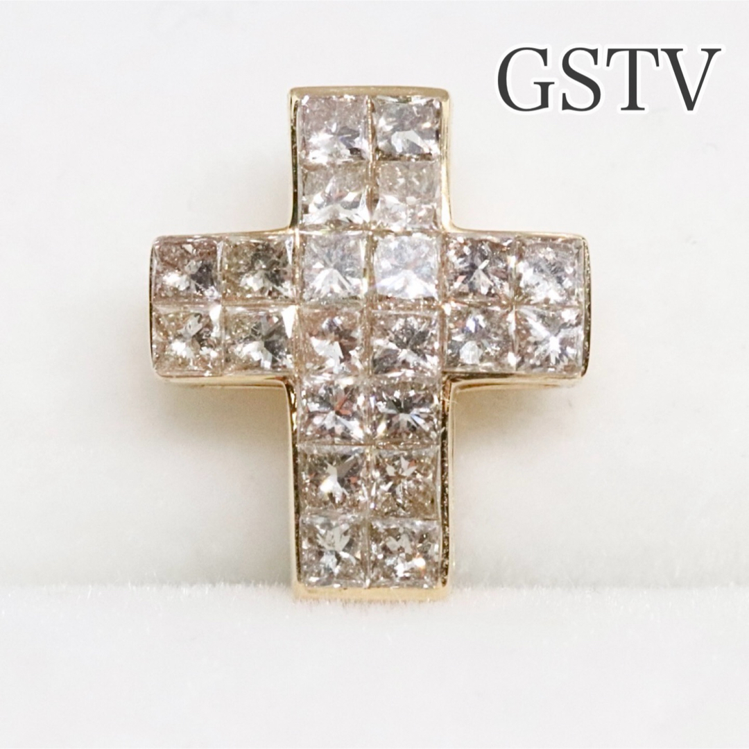 GSTV クロス ブラウンダイヤ ネックレス トップ k18 ミステリーのサムネイル
