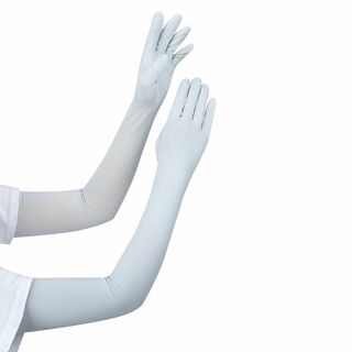 【色: グレー】MOONMN シルク手袋 夏用 UV手袋 UVカット率99%・接(その他)