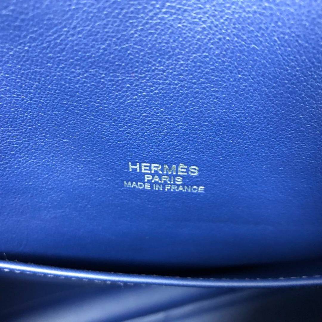 エルメス HERMES プリュムドッグ 38 D刻印 ディープブルー シルバー金具 トゴ メンズ トートバッグ