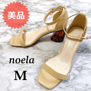 ノエラ(Noela)の美品★ノエラ ヒョウ柄 べっこうヒール サンダル M パンプス noela 靴(サンダル)