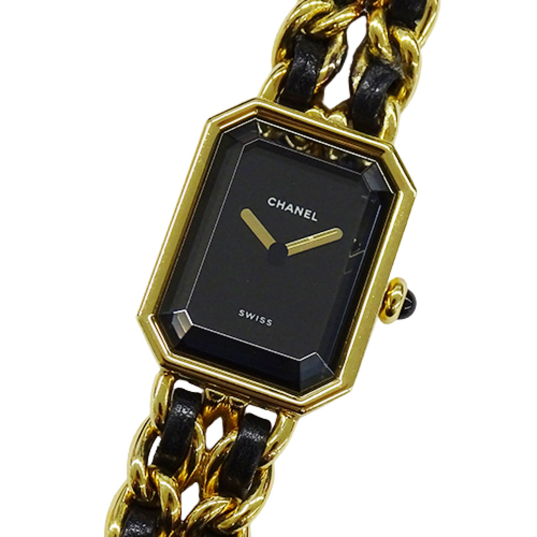 【117994】CHANEL シャネル  H0001 プルミエール L ブラックダイヤル GP クオーツ 当店オリジナルボックス 腕時計 時計 WATCH レディース 女性 女