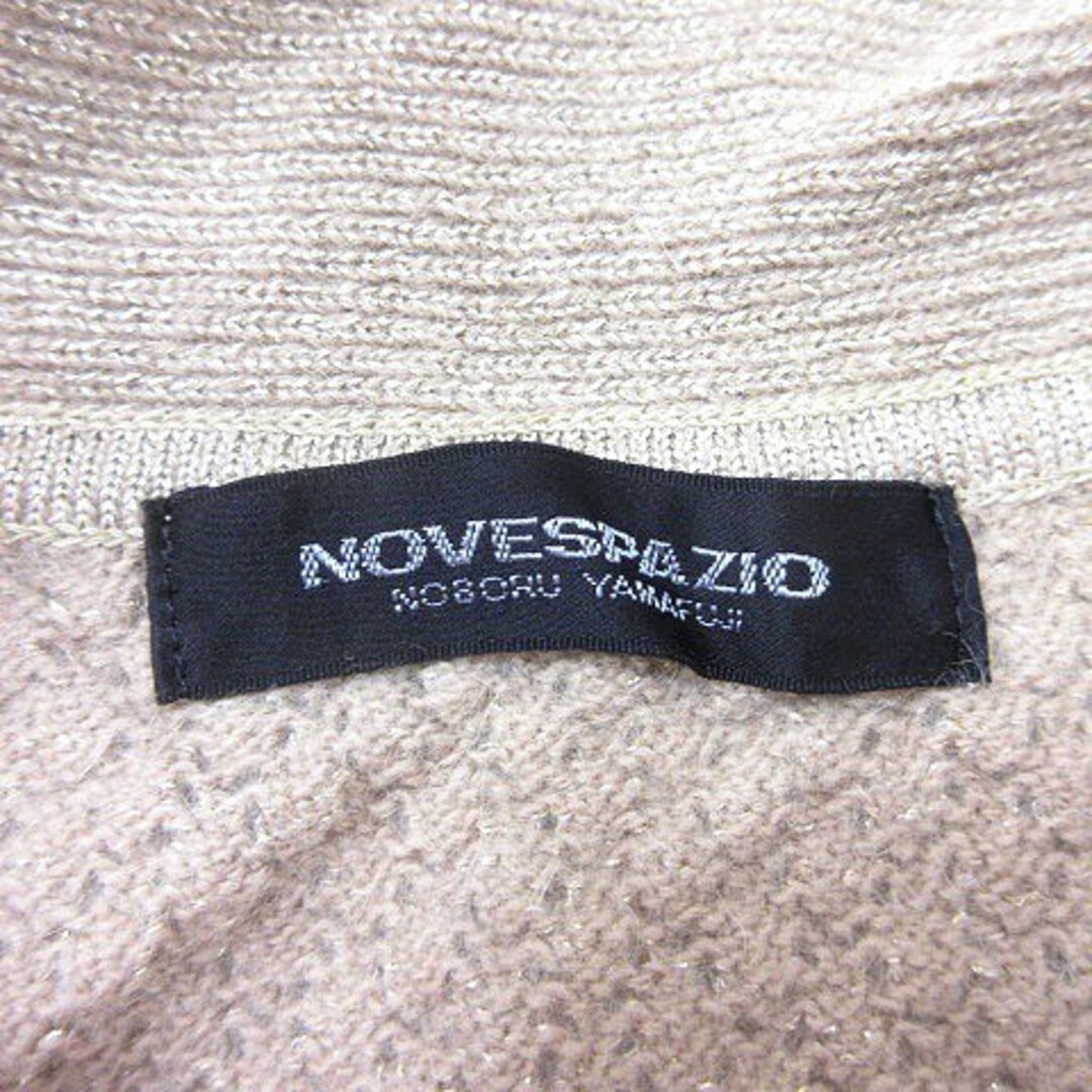 NOVESPAZIO(ノーベスパジオ)のノーベスパジオ ニット セーター ボウタイ ノースリーブ ラメ 38 ベージュ レディースのトップス(ニット/セーター)の商品写真