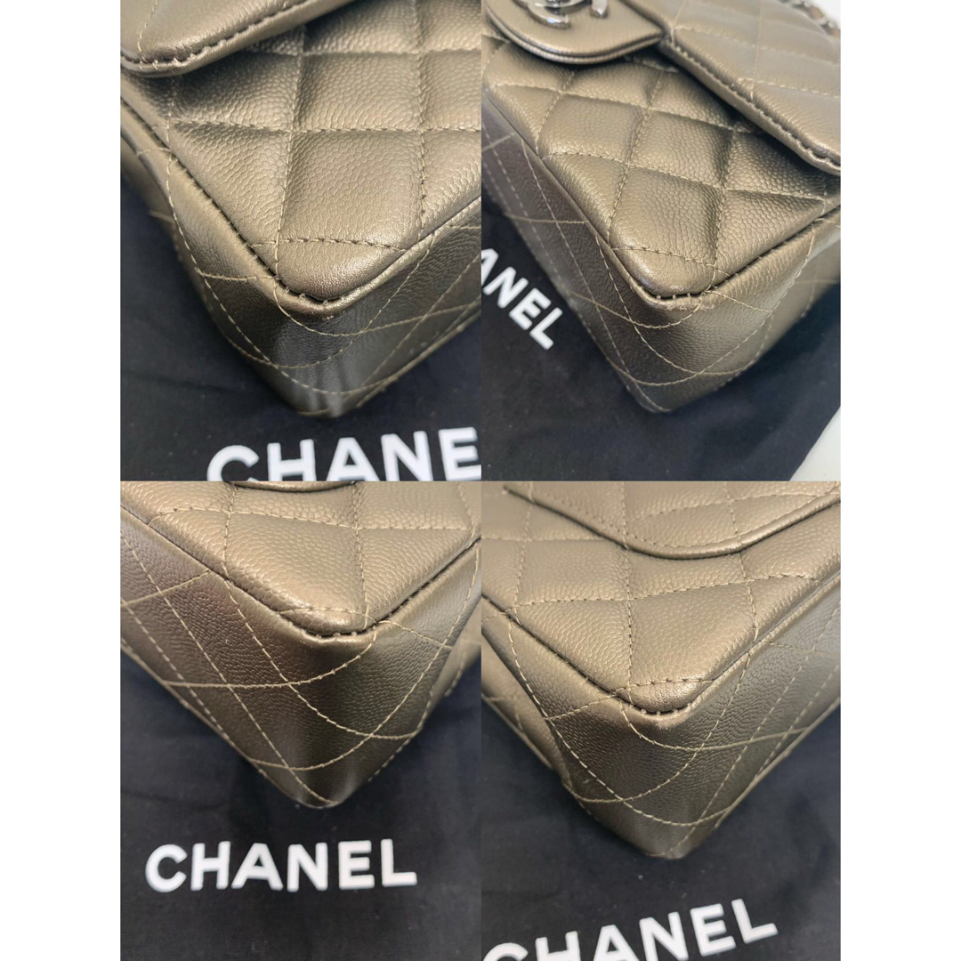 CHANEL(シャネル)の美品超レアシャネルミニ マトラッセ  バッグ20CM  グレー　キャビアスキン レディースのバッグ(ショルダーバッグ)の商品写真