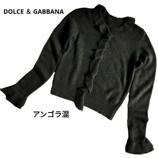 【新品、タグ付き】dolce&gabbana 黒　ショート丈　シルクカーディガン
