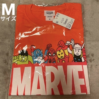 マーベル(MARVEL)のMARVEL ポップコミック マーベルロゴ Tシャツ M オレンジ 新品(Tシャツ(半袖/袖なし))