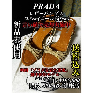 PRADA - 【廃番 / 新品未使用】 PRADA レディース へび革 パンプス ⑧