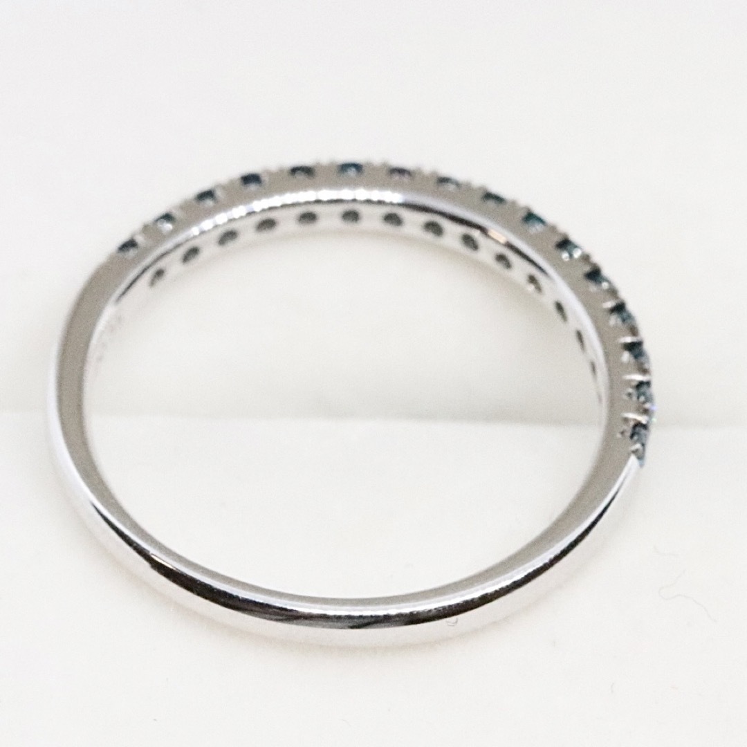 ブルーダイヤモンド ハーフエタニティ リング K18WG レディースのアクセサリー(リング(指輪))の商品写真