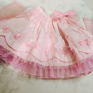 アンジェリックプリティー(Angelic Pretty)の希少　アンジェリックプリティ　candy fairy スカート ピンク　A8(ひざ丈スカート)