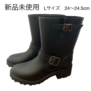 新品未使用レディース　レインブーツ【24cm〜24.5cm】(レインブーツ/長靴)