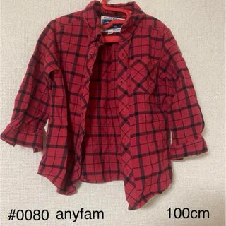 エニィファム(anyFAM)の#0080 100cm anyfam エニィファム チェックシャツ(Tシャツ/カットソー)