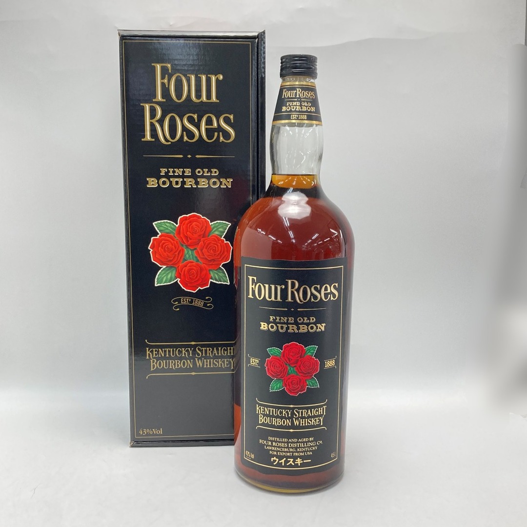 ☆☆Four Roses フォアローゼズ FINE OLD バーボン 4500ml 43度 ウイスキー 箱有 古酒ウイスキー