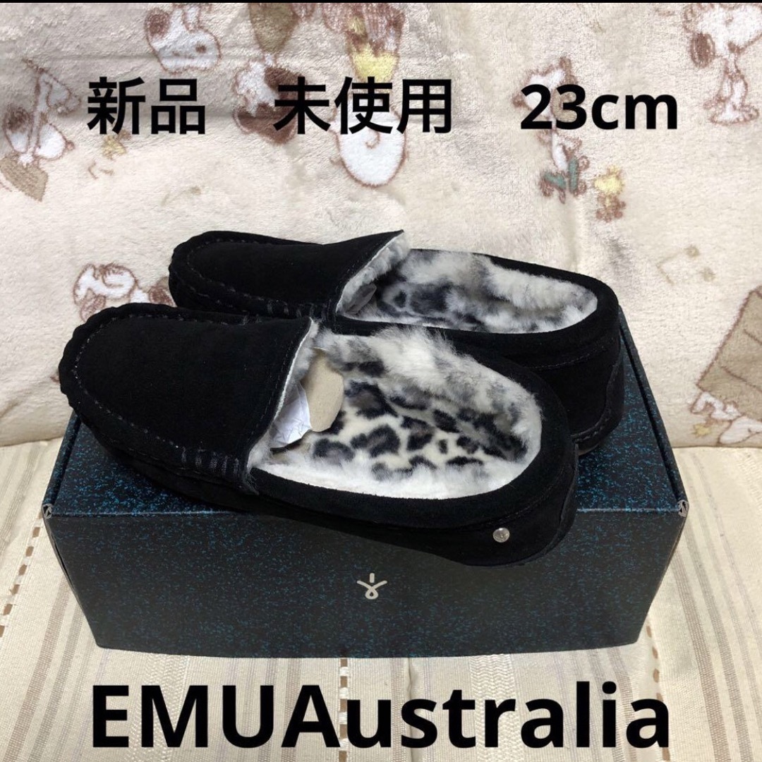 EMU Australia(エミュオーストラリア)のEMU 新品未使用 ブラック 23cm US6 ケアンズ cairns レディースの靴/シューズ(スリッポン/モカシン)の商品写真
