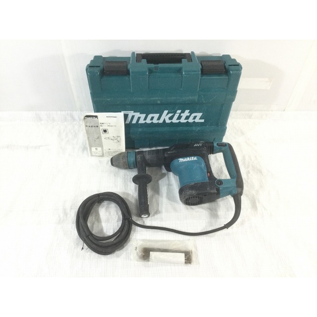 Makita(マキタ)の☆中古品☆makita マキタ 100V 電動ハンマー HM0871C ケース付 SDSマックス コンクリートブレーカー ハツリ機 はつり機 斫り機 80658 自動車/バイクのバイク(工具)の商品写真