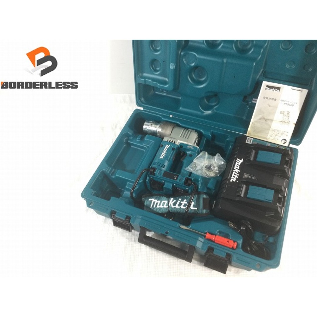 Makita(マキタ)の☆中古美品☆makita マキタ 18V＋18V＝36V 充電式シャーレンチ WT310DPG2 6.0AHバッテリー2個(BL1860B) 充電器(DC18RD) ケース付 81247 自動車/バイクのバイク(工具)の商品写真