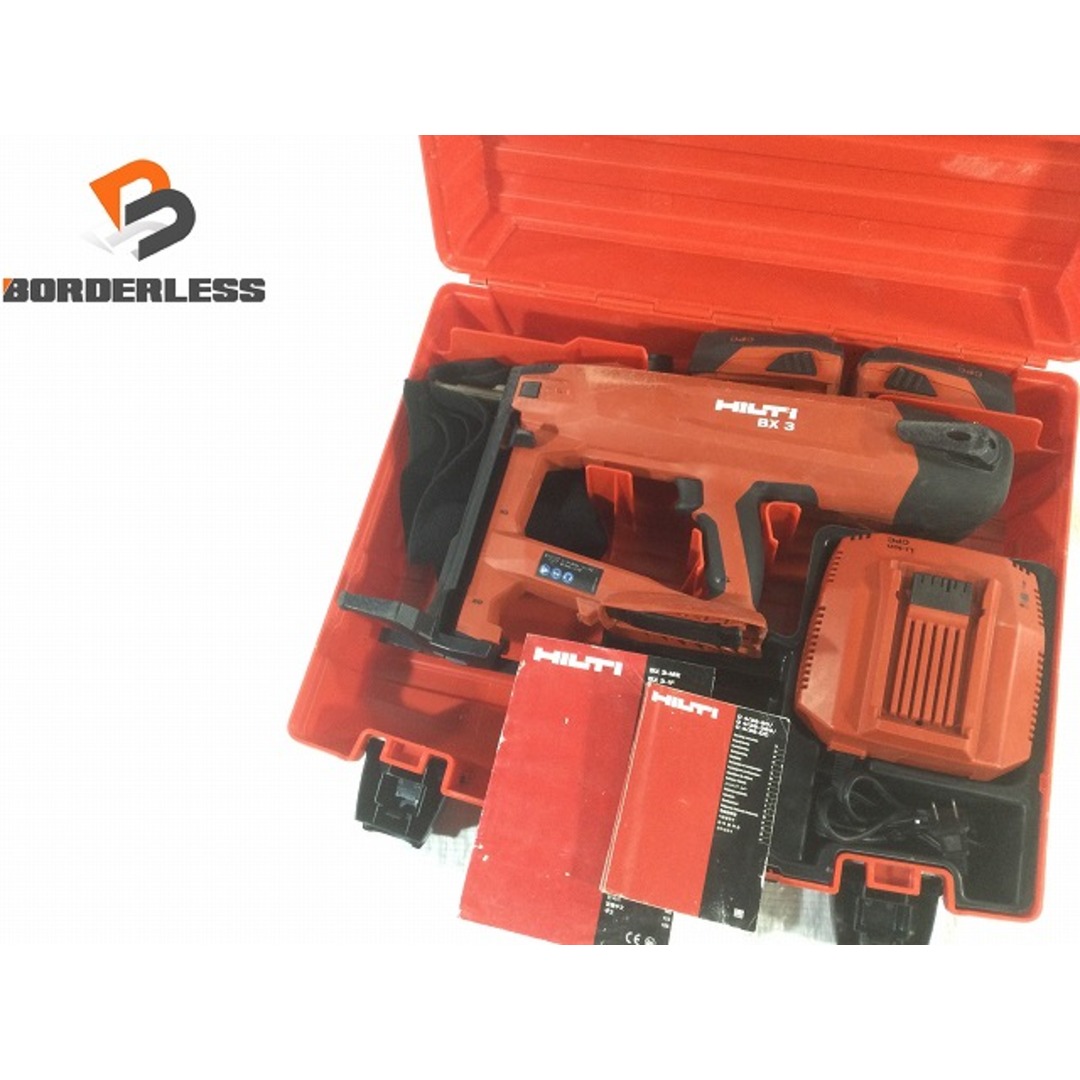 ☆中古品☆ HILTI ヒルティ 22V 充電式鋲打機 BX3-MEバッテリー2個/B22