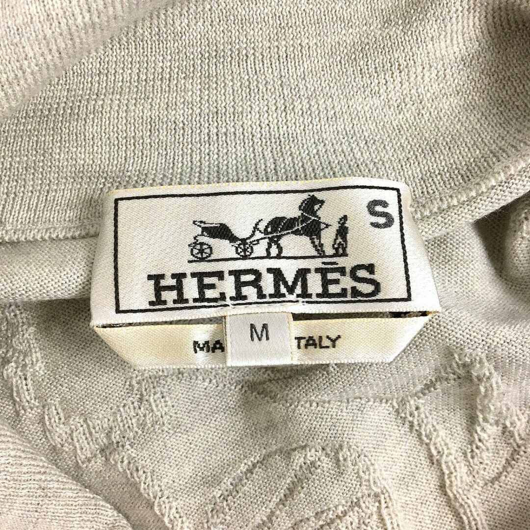 美品□19AW HERMES/エルメス ドラゴン 総柄 ウール100％ 薄手 ロングスリーブ 長袖ニット/セーター ブラック M イタリア製 正規品 メンズ