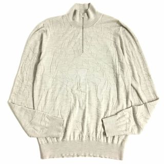 美品□19AW HERMES/エルメス ドラゴン 総柄 ウール100％ 薄手 ロングスリーブ 長袖ニット/セーター ブラック M イタリア製 正規品 メンズ