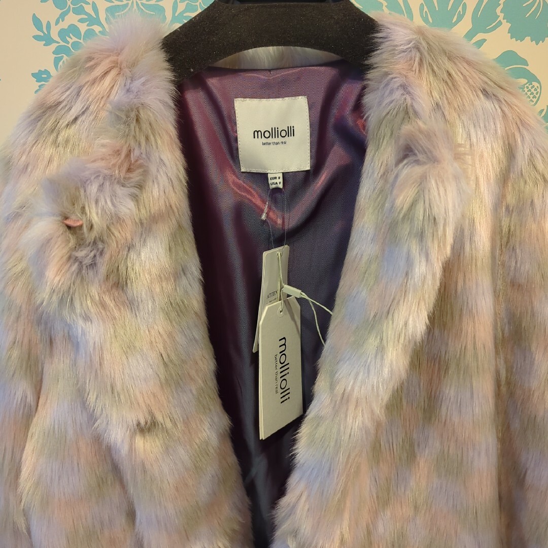 Spick & Span(スピックアンドスパン)の完売品　新品　molliolli　モリオリ　ファーコート レディースのジャケット/アウター(毛皮/ファーコート)の商品写真