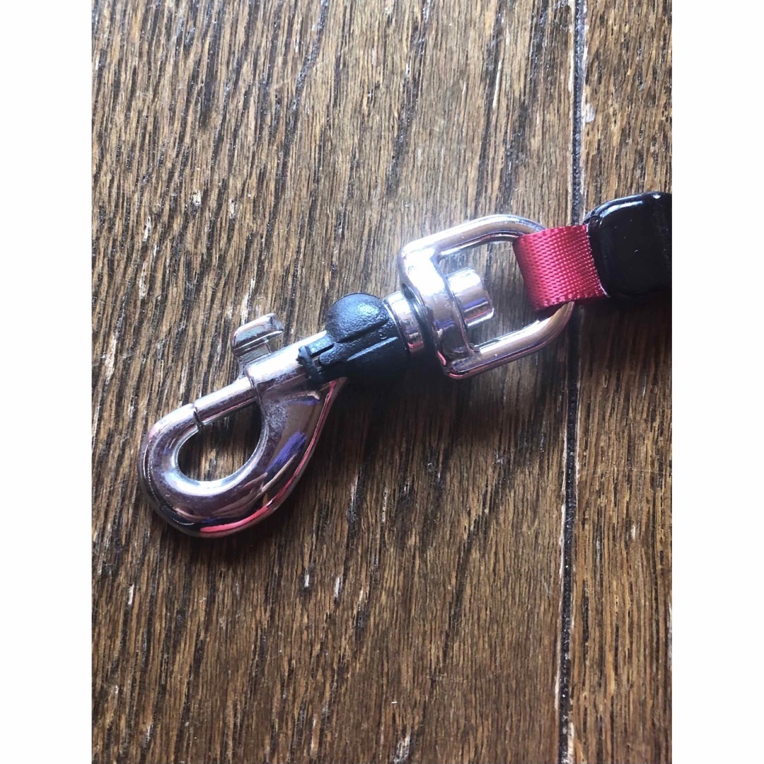 犬用伸縮性リード　ハンドラー　伸縮リードS 赤 ハンドメイドのペット(リード/首輪)の商品写真
