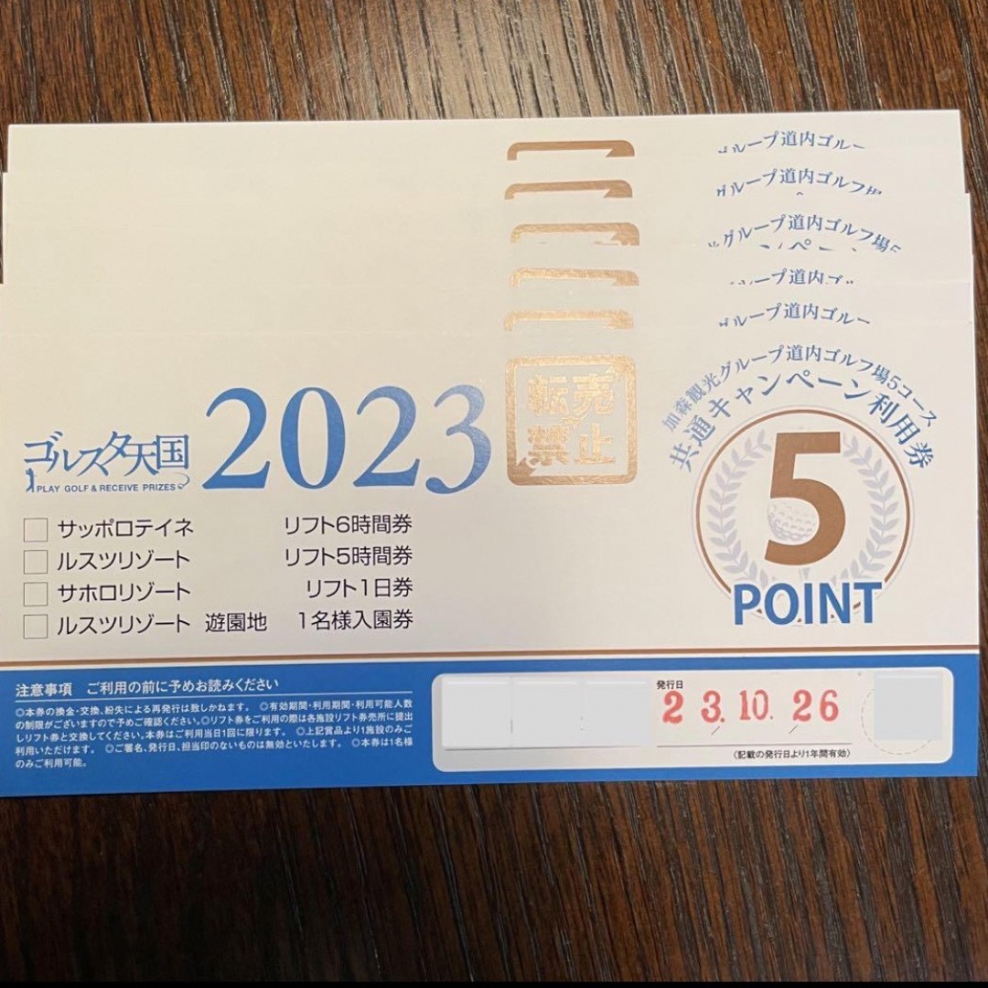 こどもルスツリゾート　リフト券　子供　残22時間　①