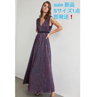 ビーシービージーマックスアズリア(BCBGMAXAZRIA)のsale❤️BCBGMAXAZRIA 新作新品　紫　ロングドレス　ワンピース(ロングドレス)