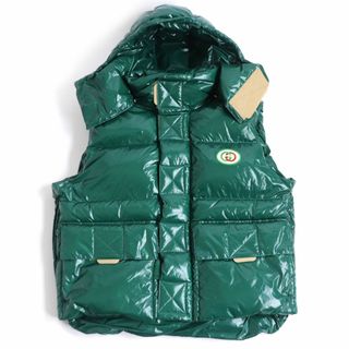 グッチ ×ノースフェイス THE NORTH FACE 663761 XAACX ロゴパッチダウンベスト メンズ L