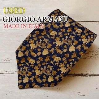 GIORGIO ARMANI ジョルジオアルマーニ ブルー 花柄 ネクタイ