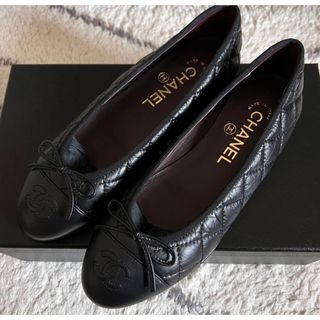 CHANEL - CHANEL シャネル ドットパールスエードバレエシューズ