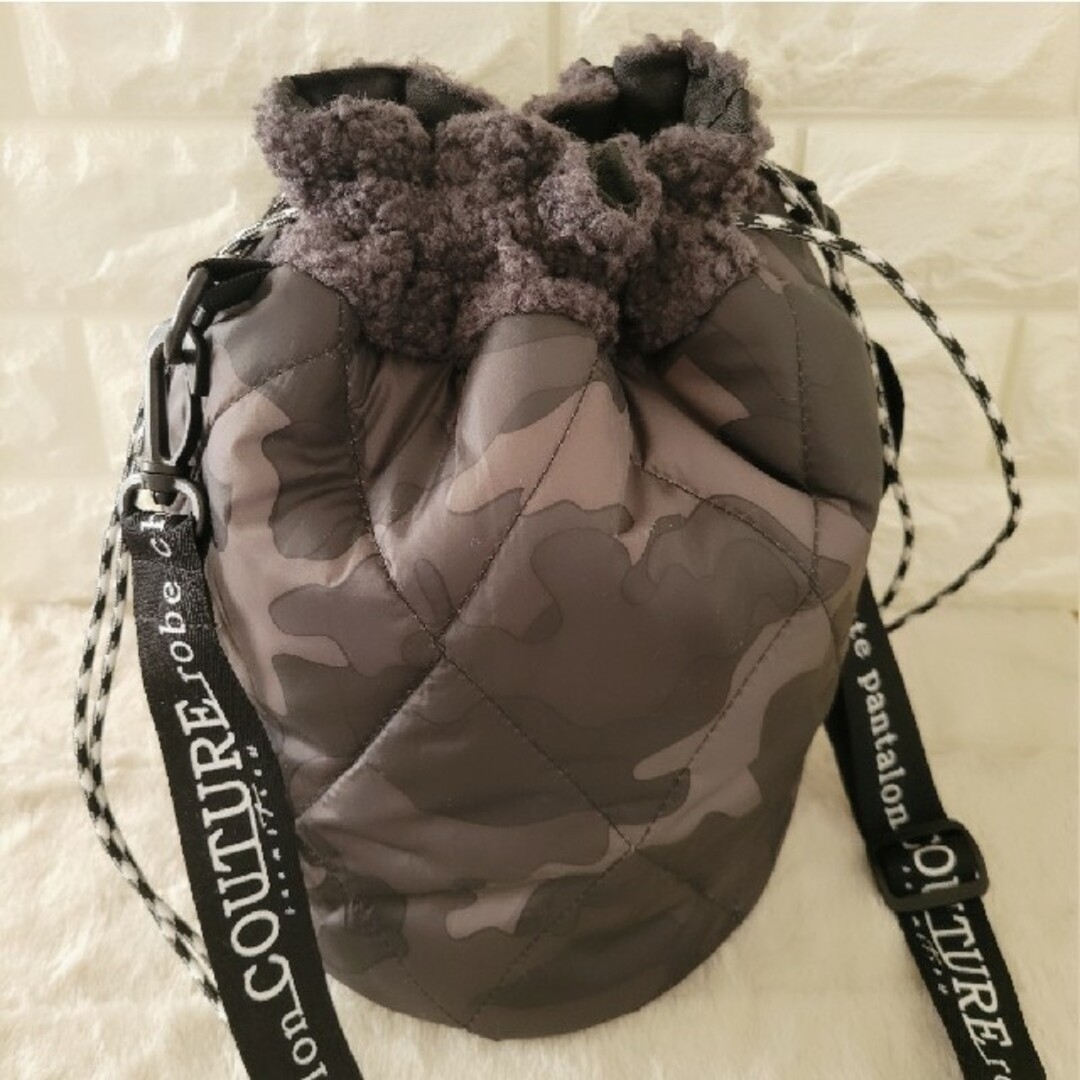 【soldout❢❢】handmade 丸底巾着ショルダーバッグ ハンドメイドのファッション小物(バッグ)の商品写真